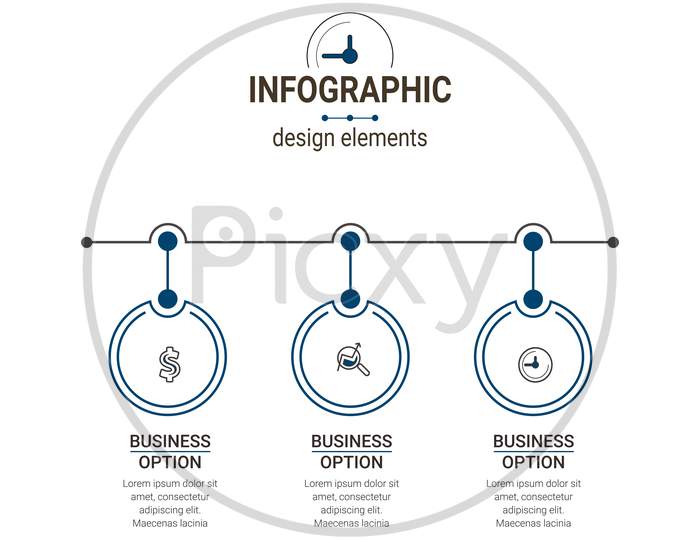 Infographics design vector and marketing icons can be used for workflow layout, diagram, annual report, web design.
