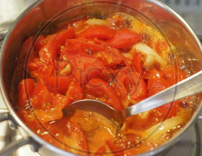 Tomato Soup Preparation