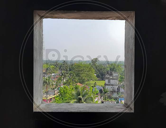 View through window
