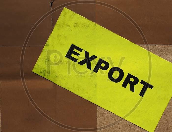 Cardboard Box With Export Label