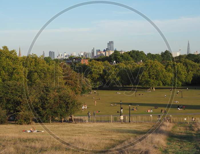 London, Uk - Circa September 2019: View Of London Skyline From Primrose Hill North Of Regent'S Park
