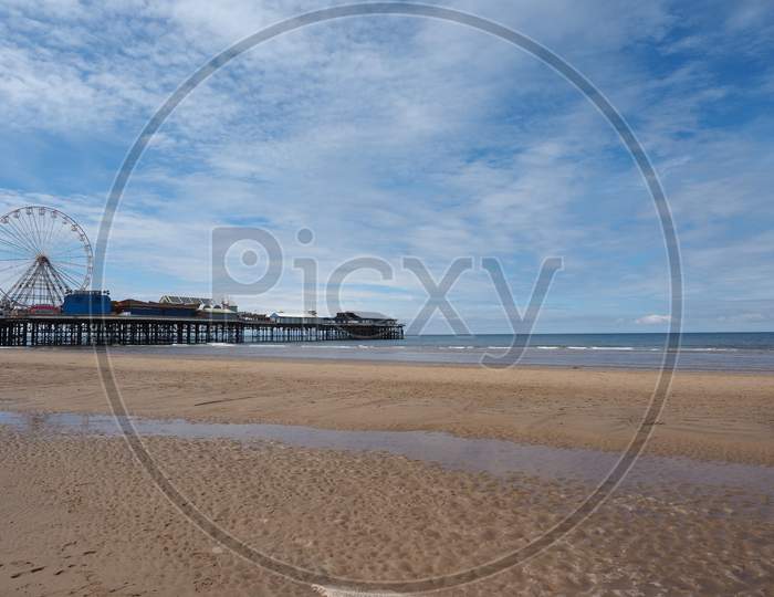 Blackpool, Uk - Circa June 2016: Blackpool Pleasure Beach Resort Amusement Park On The Fylde Coast In Lancashire