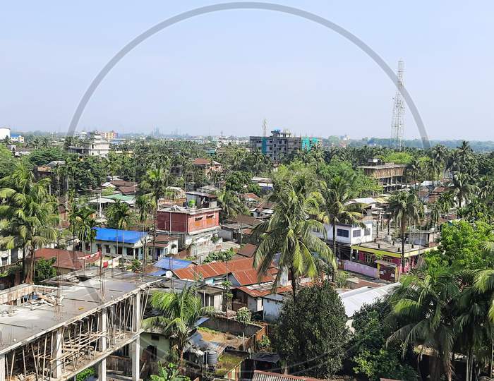 Bongaigaon Town View from the Bindavan Housing Complex, Bongaigaon Town, Assam