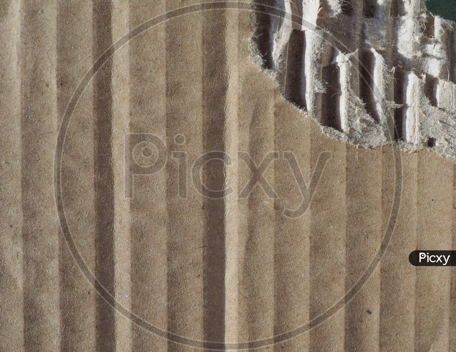 Grunge Brown Corrugated Cardboard Texture Background