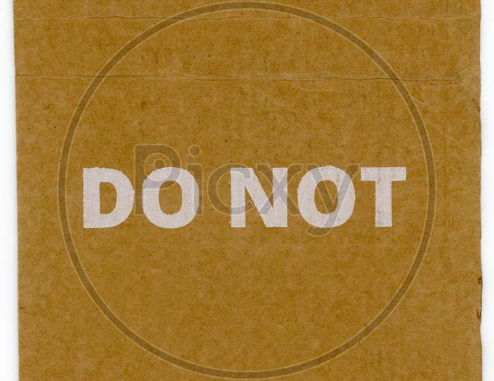 Do Not Written On Corrugated Cardboard