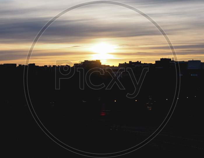 Edinburgh, Uk - Circa June 2018: View Of The City At Sunset