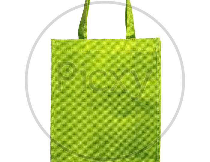 Green Bag Isolated Over White