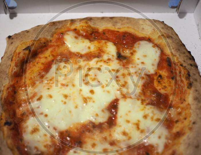 Margherita Pizza Baked Food