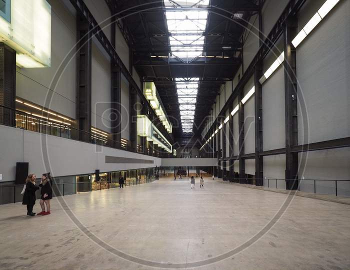 London, Uk - Circa June 2017: Turbine Hall At Tate Modern Art Gallery In South Bank Power Station