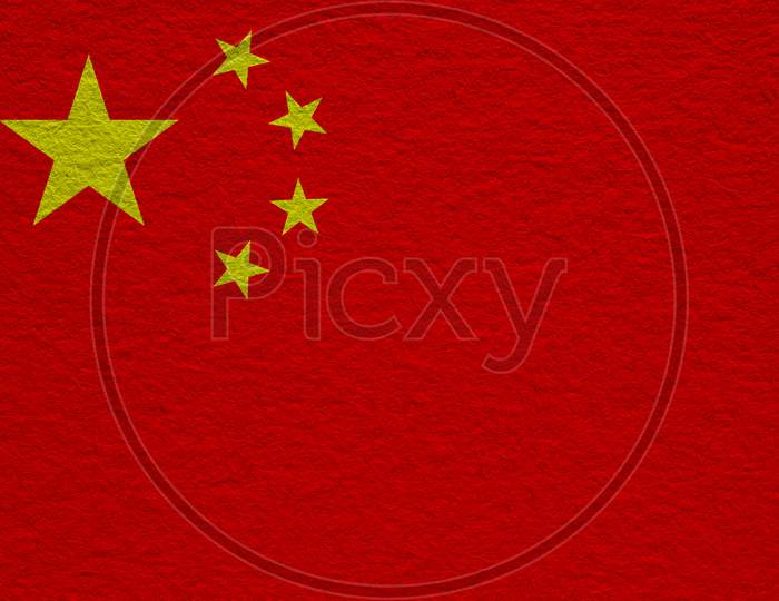 Chinese Flag Of China Paper Texture