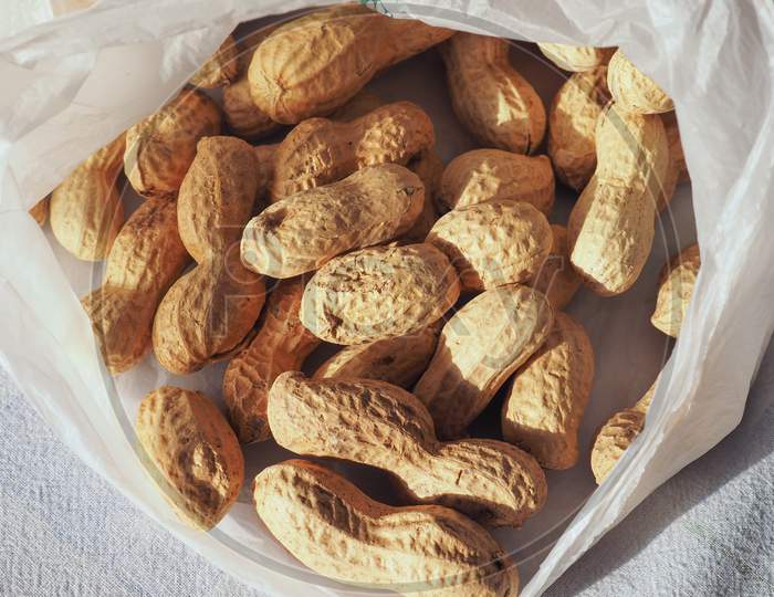 Peanuts Food In A Plastic Bag