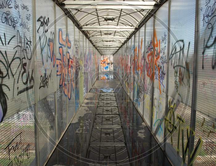 Bridge With Graffiti