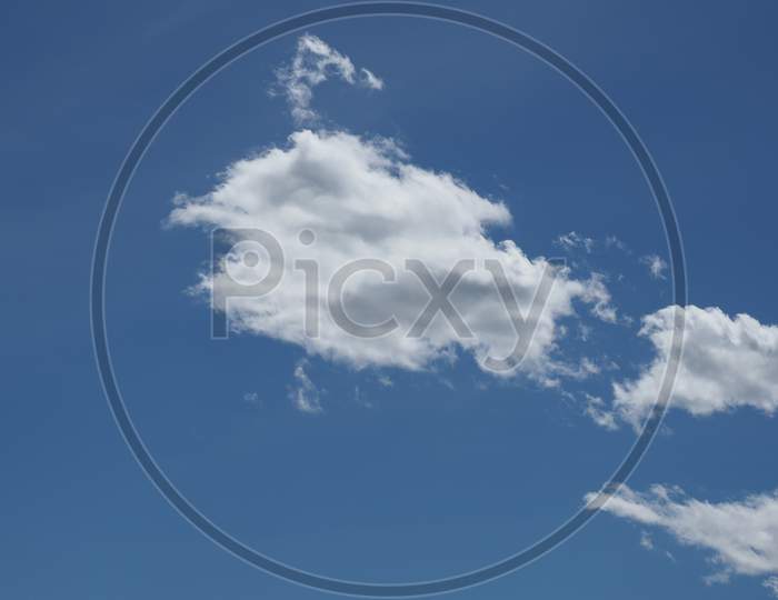 Blue Sky With Cumulus Cloud