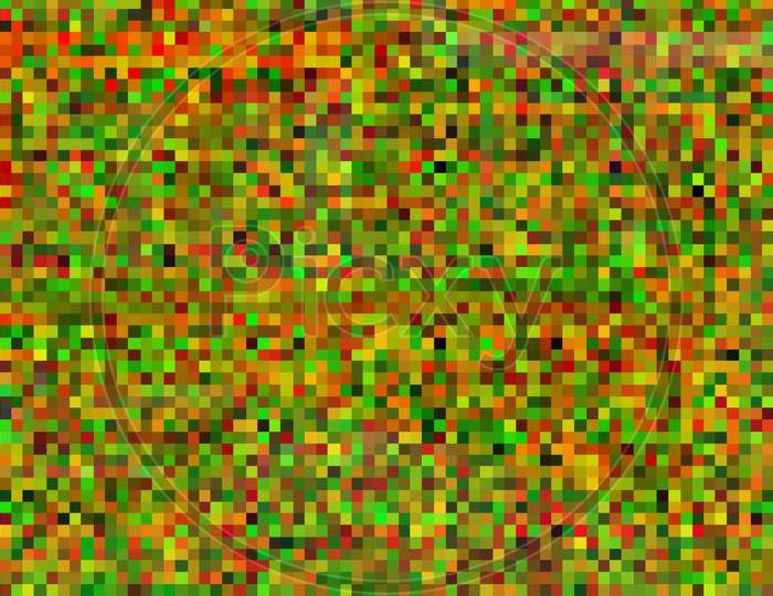 Abstract Brown Green Orange And Yellow Random Noise Background