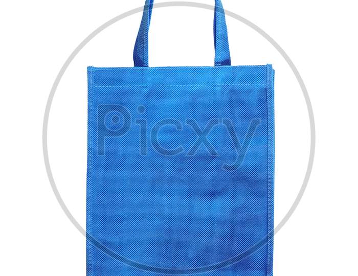 Blue Bag Isolated Over White
