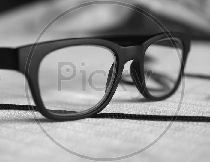 Black Glasses On Table