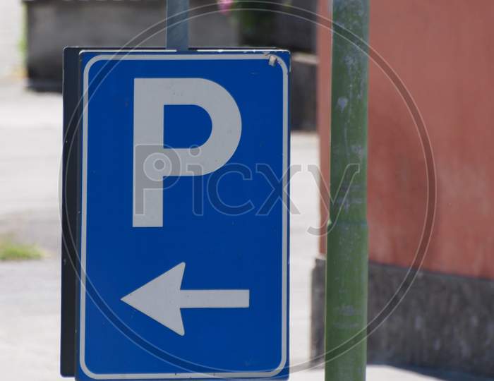Blue Parking Sign