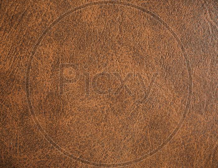 Brown Leatherette Faux Leather Texture Background