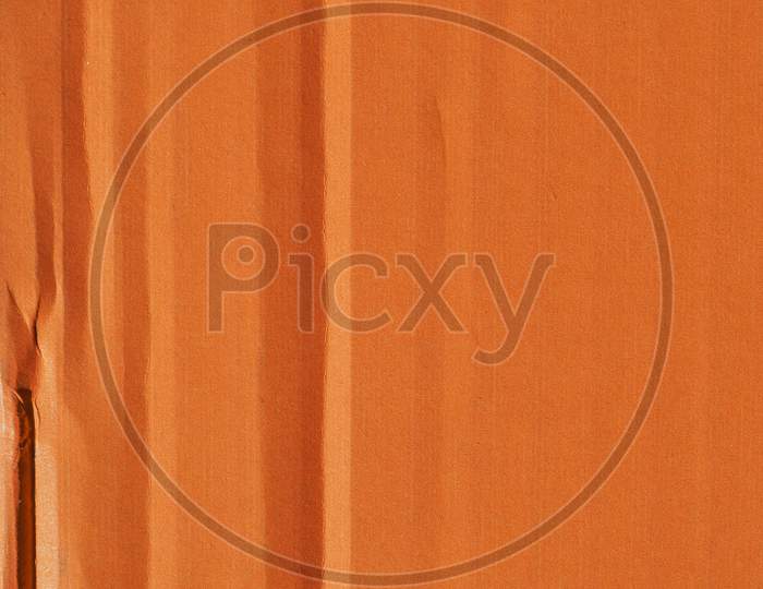 Orange Corrugated Cardboard Texture Background