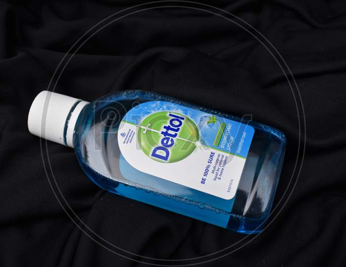Bottle of dettol disinfectant cleaner