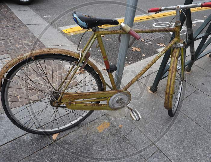 Vintage Bike Parked