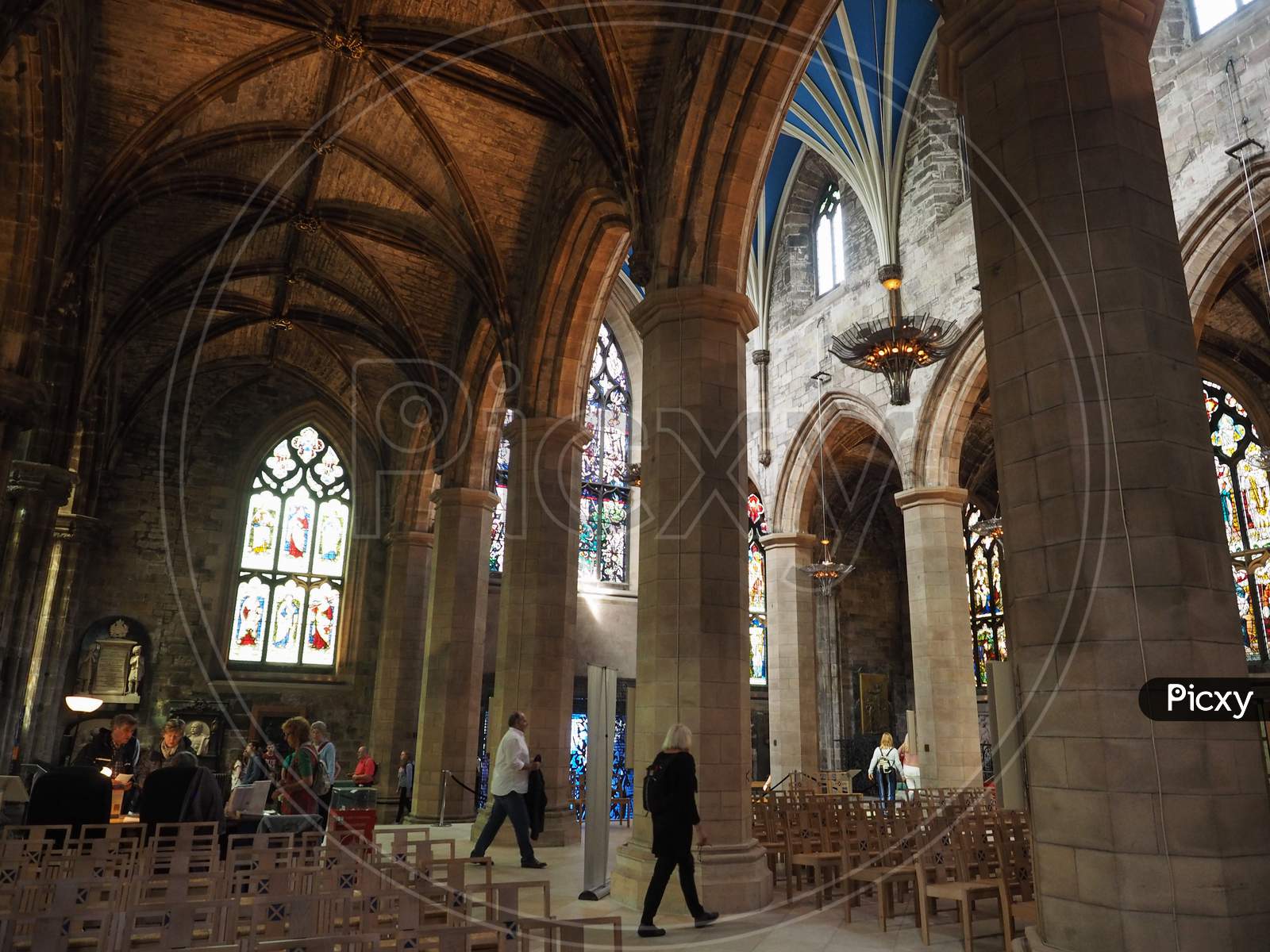 Edinburgh, Uk - Circa June 2018: St Giles Cathedral Church (Aka High Kirk Of Edinburgh) Interior View