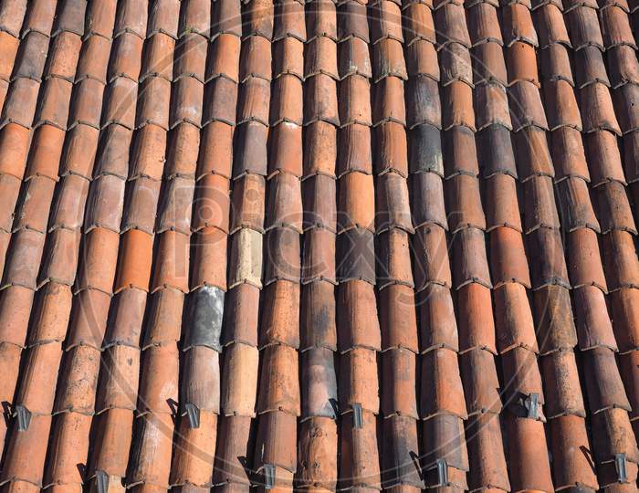 Red Roof Tiles Background