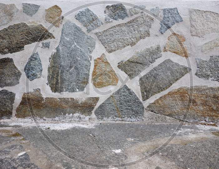 Wall With Stones Finish
