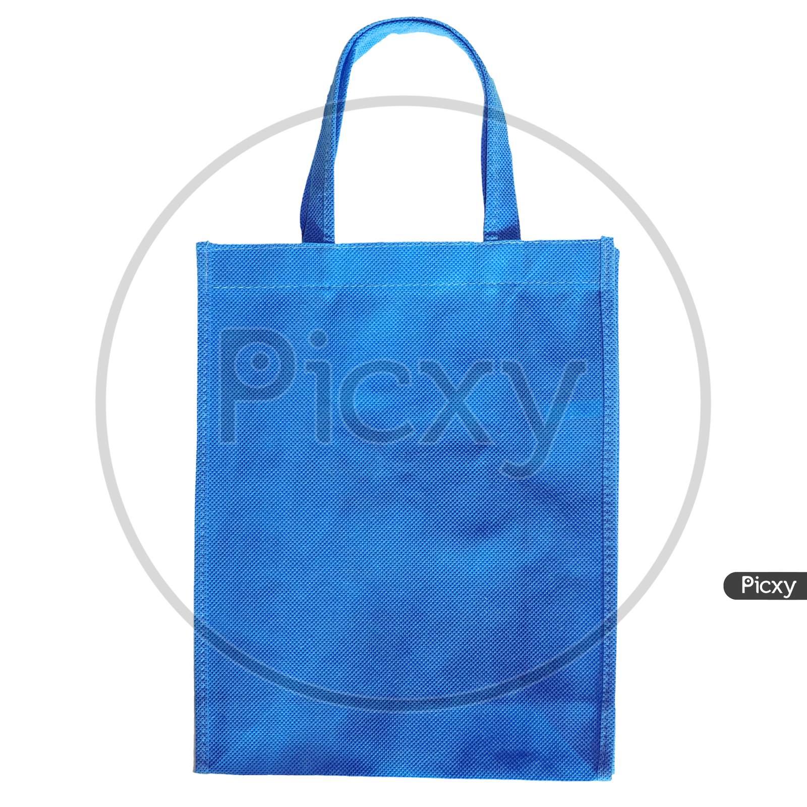 Blue Bag Isolated Over White