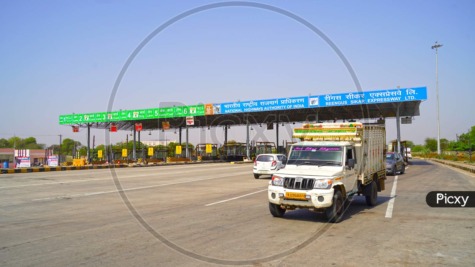 Sign Board On Toll Plaza On The National Highway 52.