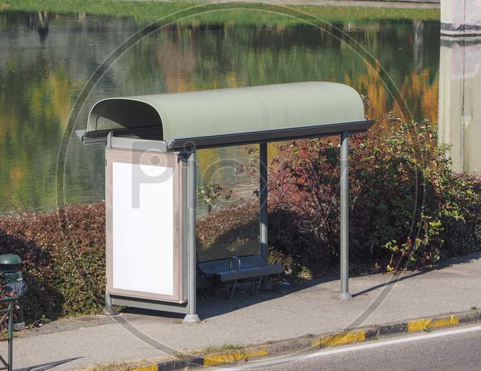 Bus Stop In Turin
