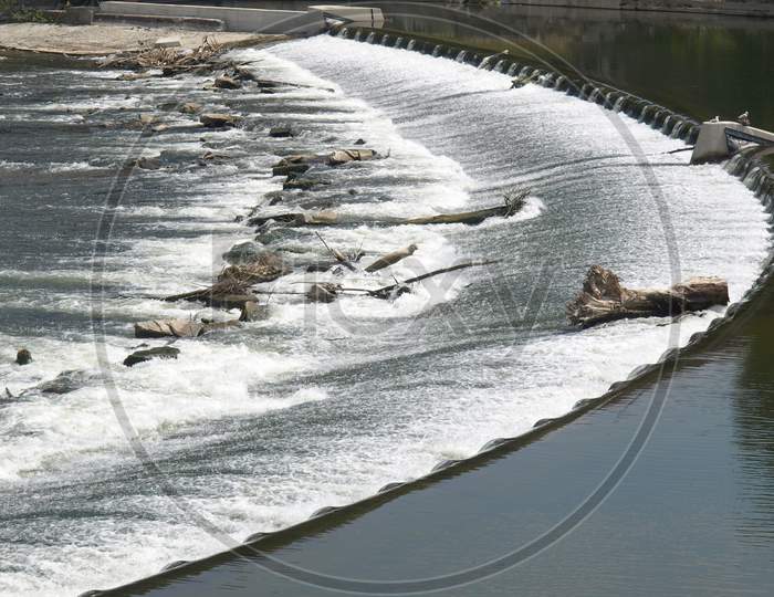 River Dam Waves