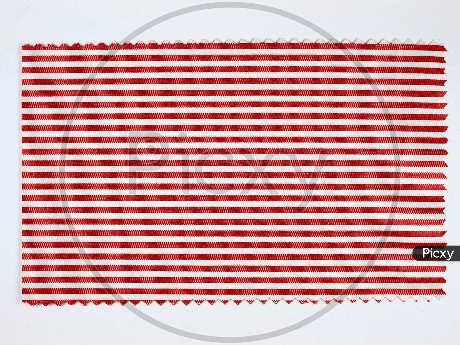 Red Striped Fabric Sample