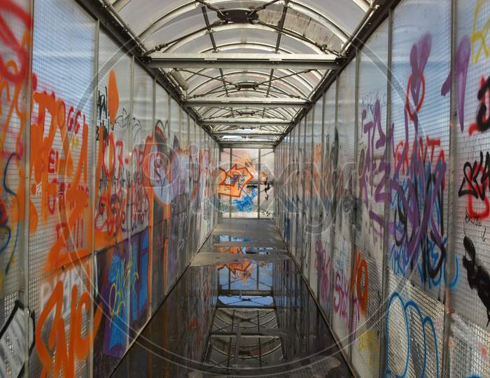 Bridge With Graffiti