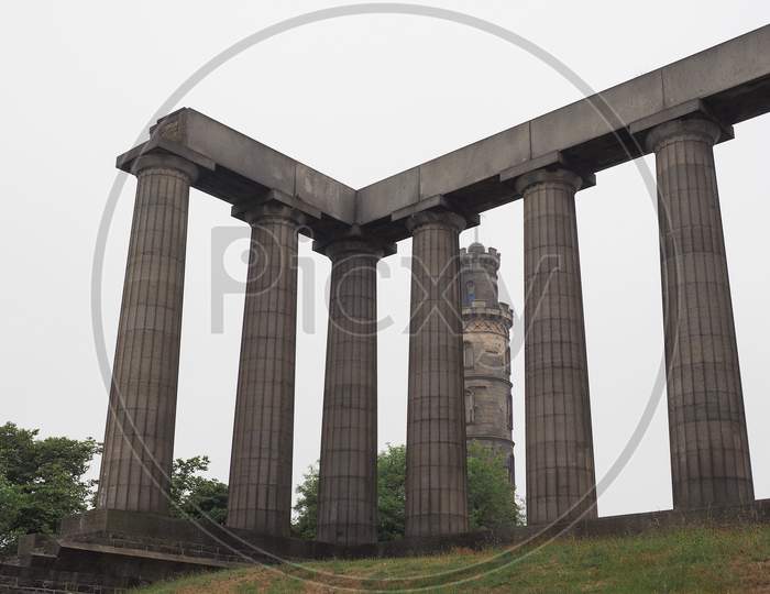 National Monument On Calton Hill In Edinburgh