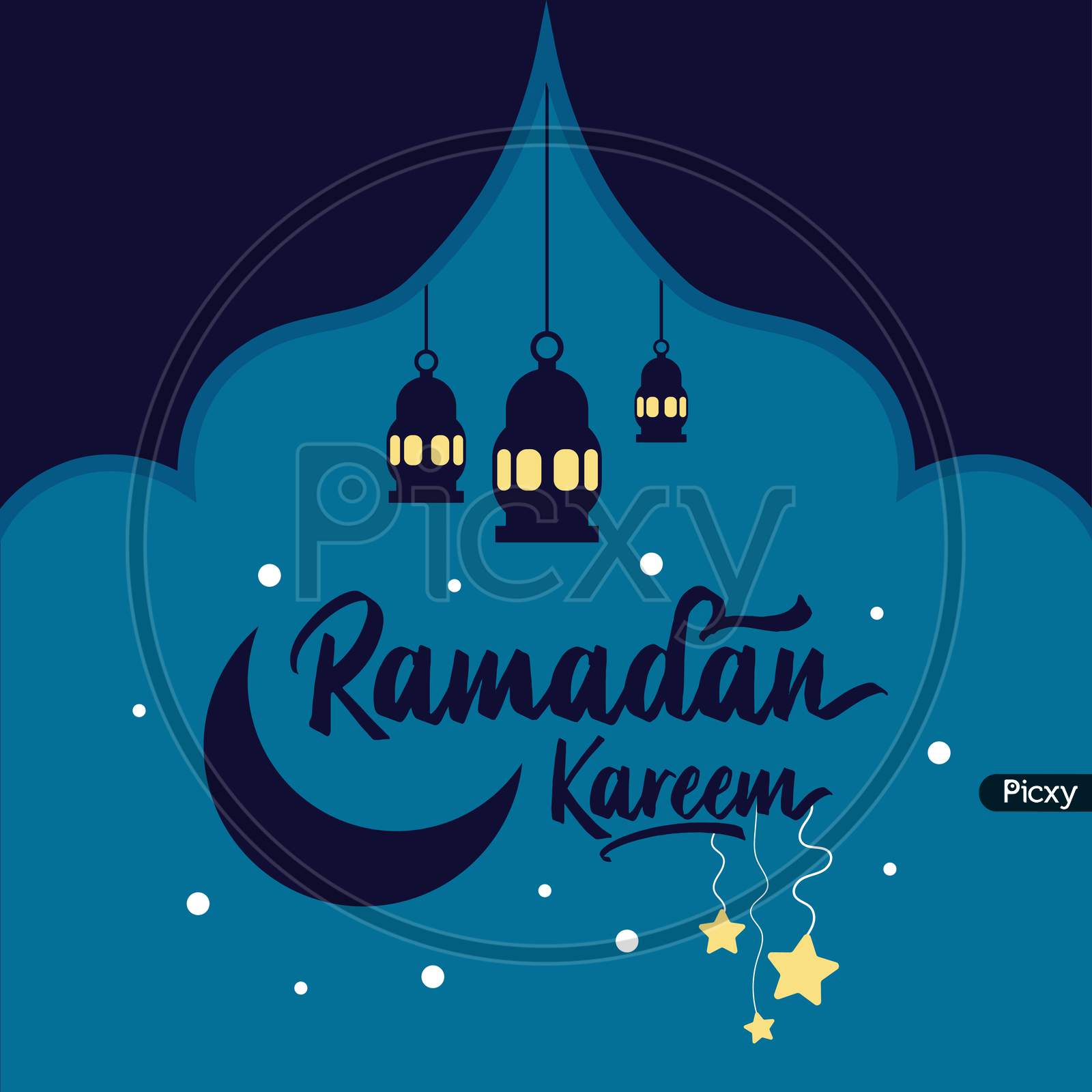 Ramadan Kareem Ramzan Poster Design Greeting Card Template, Vector