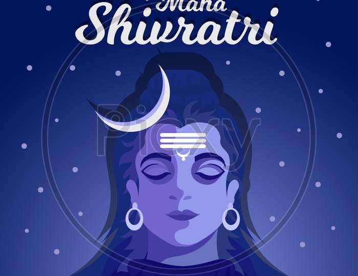 Happy Maha Shivratri Poster, Lord Shiva, Bhagwan Mahadev Illustration Vector