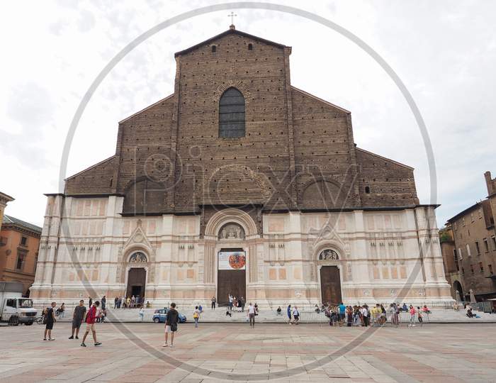 Bologna, Italy - Circa September 2017: Church Of San Petronio In Piazza Maggiore