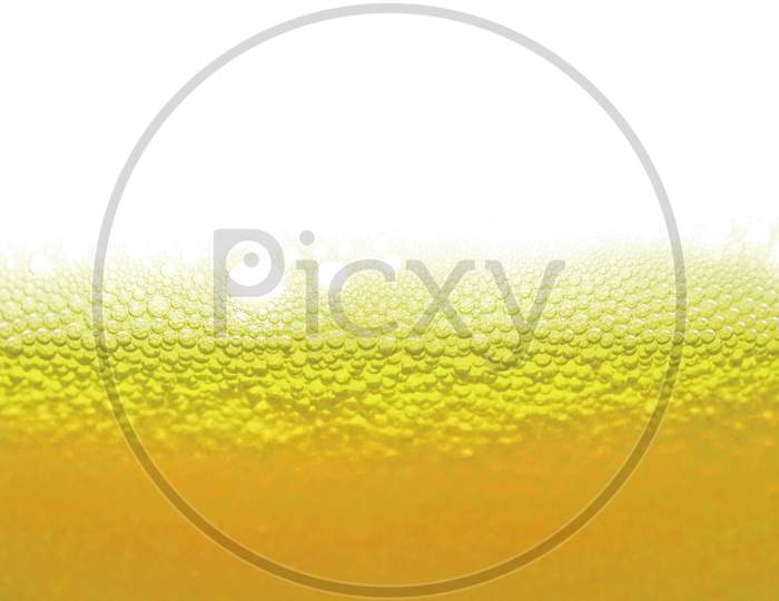 Beer Bubbles In A Glass