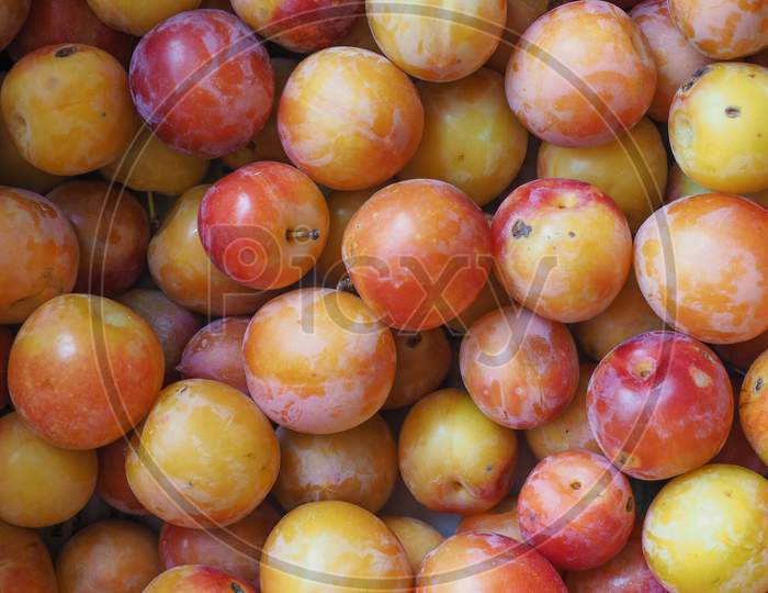 Prune Fruit Food Background