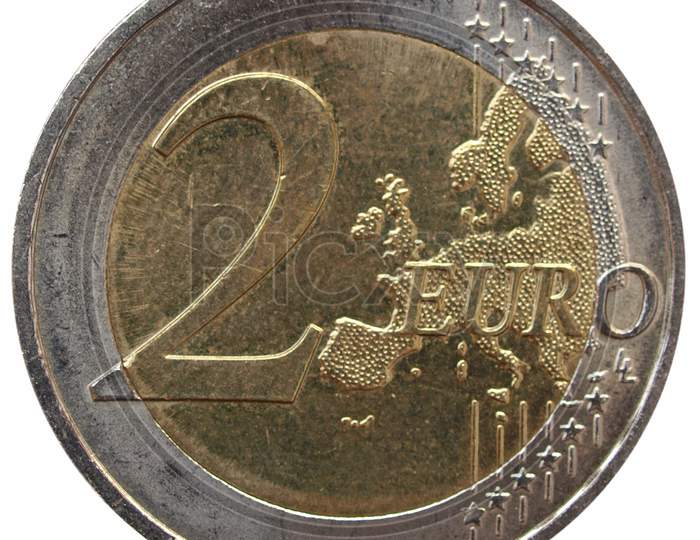 Two Euro Coin Isolated