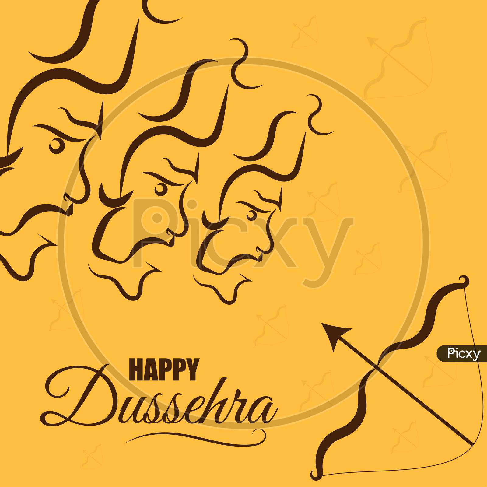 Dussehra, Navratri festival in India. 10-19 October. Hindu holiday. Bow and  arrow of Lord Rama. Grunge light background. Hindi text Dussehra. Hand  drawing Stock Vector | Adobe Stock