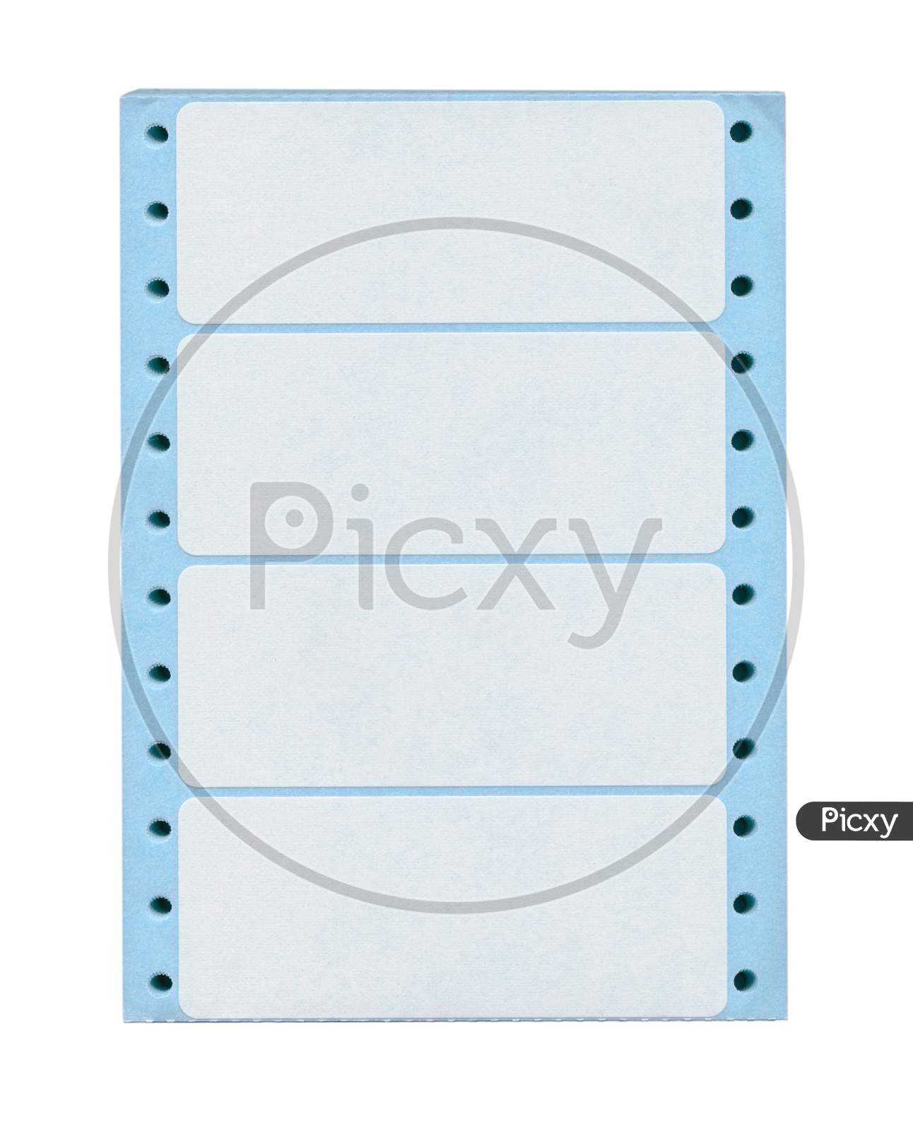 Labels Isolated Over White