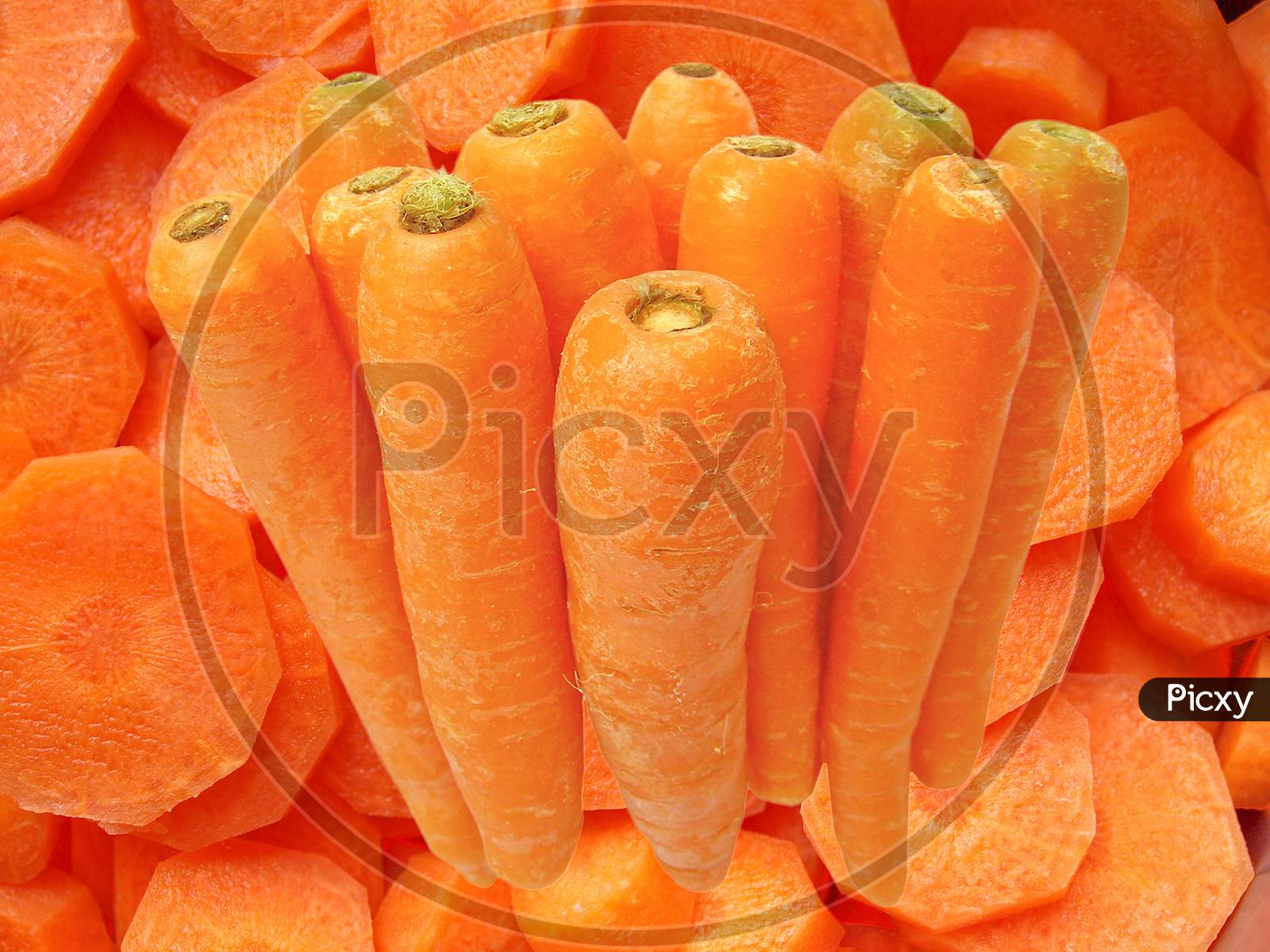 Carrots Sliced And Full