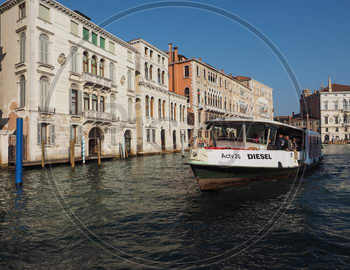 Venice, Italy - Circa September 2016: The Canal Grande (Meaning Grand Canal)