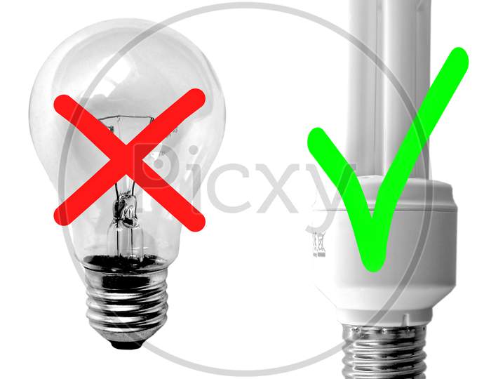 Traditional Vs Fluorescent Light Bulb