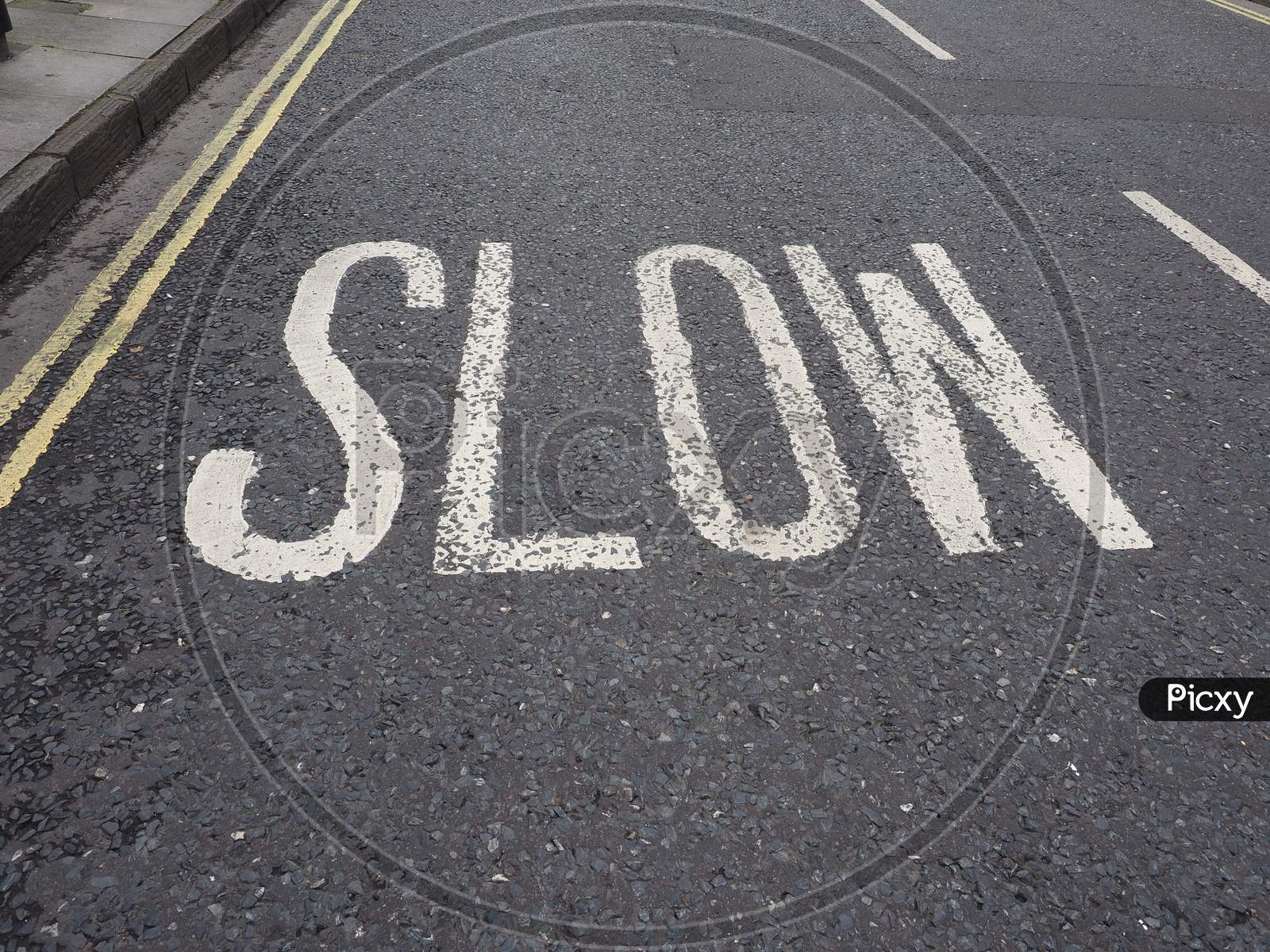 Slow Street Sign