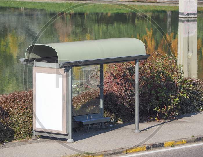 Bus Stop In Turin
