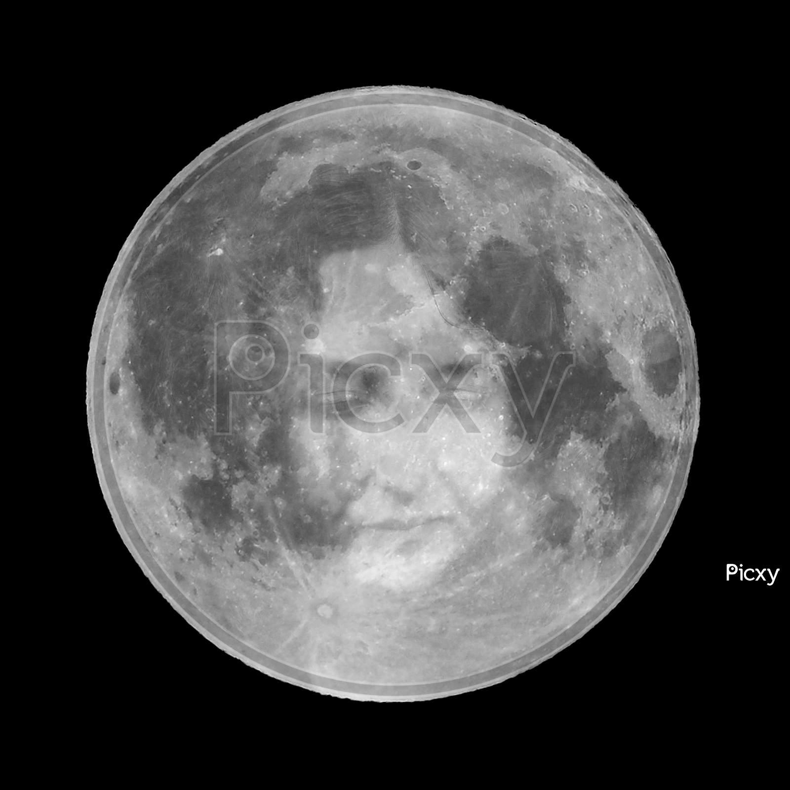Moon With Girl Face