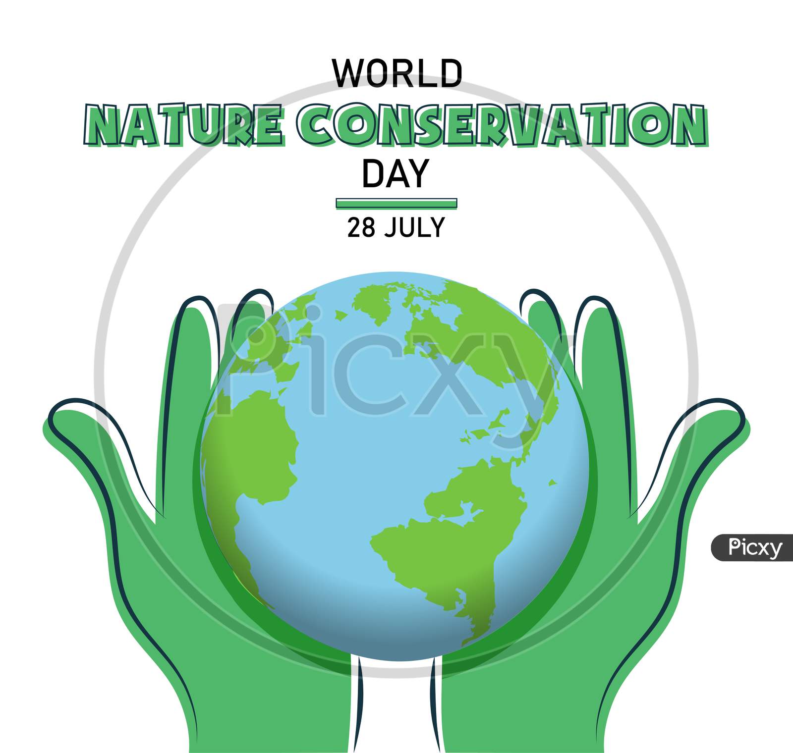 Image Of World Nature Conservation Day 28 July Earth In Hands Poster Illustration Vector Ke Picxy